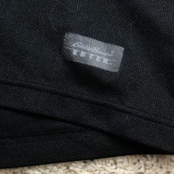 Eddie Bauer EBTEK Pullover Black Large Polyester Lightweight With Logo Sweater - Picture 2 of 6